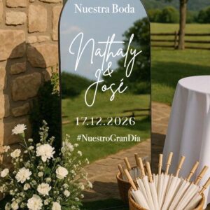 Set de nombres para espejos de boda