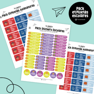 Pack de etiquetas escolares